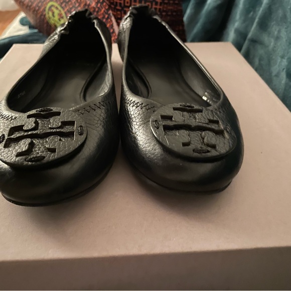 Tory Burch Minnie Travel Flats in Black Size 8 (Worn One Time Only) - Picture 5 of 7